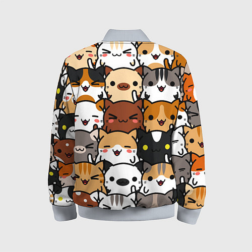 Детский бомбер Коты и котики / 3D-Серый – фото 2
