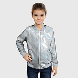 Бомбер детский Голографическая текстура, цвет: 3D-серый — фото 2