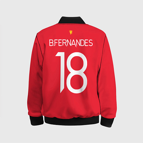 Детский бомбер Бруну Фернандеш форма Манчестер Юнайтед 20212022 / 3D-Черный – фото 2