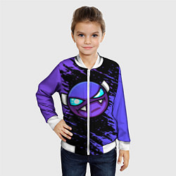 Бомбер детский Geometry Dash, цвет: 3D-белый — фото 2