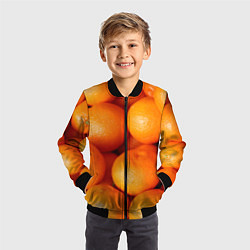 Бомбер детский Мандаринчик чик, цвет: 3D-черный — фото 2