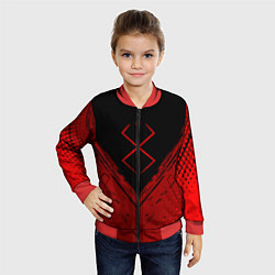 Бомбер детский Berserk - Берсерк, цвет: 3D-красный — фото 2