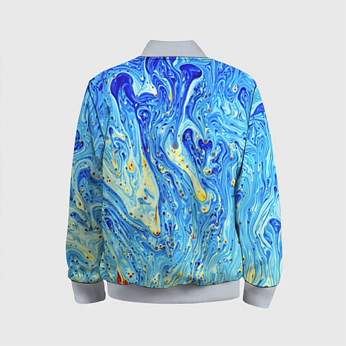 Детский бомбер Сползающие краски / 3D-Серый – фото 2