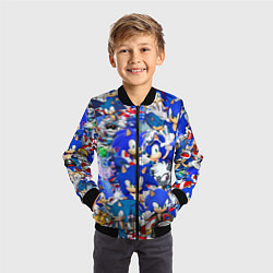 Бомбер детский SONIC СИНИЙ ЁЖ СОНИК, цвет: 3D-черный — фото 2