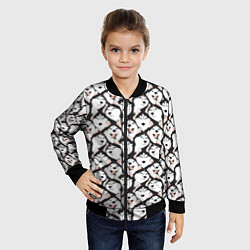 Бомбер детский Сибирский Хаски Husky, цвет: 3D-черный — фото 2