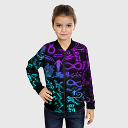 Бомбер детский ТАТУ ТОКЙСКИЕ МСТИТЕЛИ НЕОН, цвет: 3D-черный — фото 2