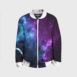 Бомбер детский NEON GALAXY НЕОНОВЫЙ КОСМОС, цвет: 3D-белый