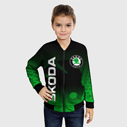 Бомбер детский SKODA SPORT GRADIENT ШКОДА СПОРТ, цвет: 3D-черный — фото 2