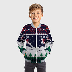 Бомбер детский СВИТЕР С ОЛЕНЯМИ DEER SWEATER, цвет: 3D-серый — фото 2