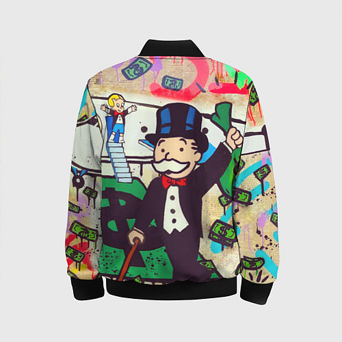 Детский бомбер Alec Monopoly ART / 3D-Черный – фото 2