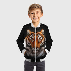 Бомбер детский Реалистичный тигр Realistic Tiger, цвет: 3D-белый — фото 2