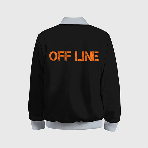 Детский бомбер Офлайнoffline / 3D-Серый – фото 2