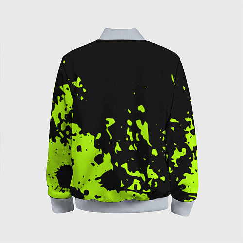 Детский бомбер Monster Energy green / 3D-Серый – фото 2