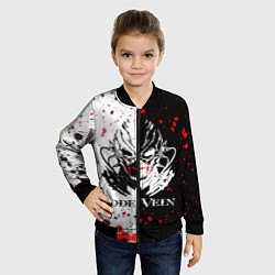 Бомбер детский Code Vein Logo, цвет: 3D-черный — фото 2