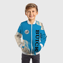 Бомбер детский Buick Logo emblem, цвет: 3D-белый — фото 2