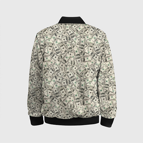 Детский бомбер Доллары Dollars / 3D-Черный – фото 2