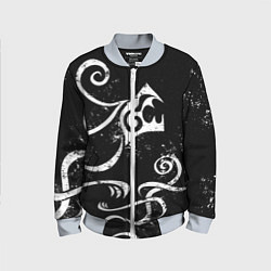 Детский бомбер ТАТУИРОВКА ДРАКЕНА WHITE AND BLACK