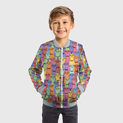 Бомбер детский Красочные Сурикаты, цвет: 3D-серый — фото 2