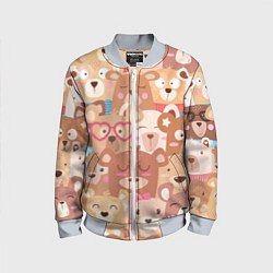 Детский бомбер Bears texture