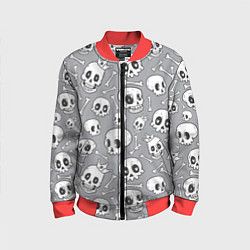 Бомбер детский Skulls & bones, цвет: 3D-красный