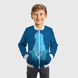Бомбер детский Шень Хе Genshin Impact, цвет: 3D-белый — фото 2