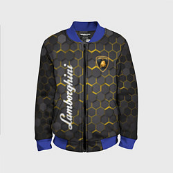 Бомбер детский Lamborghini - Золотые соты, цвет: 3D-синий