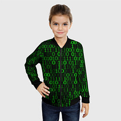 Бомбер детский Бинарный Код Binary Code, цвет: 3D-черный — фото 2