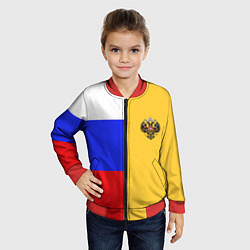 Бомбер детский Имперское знамя ТРИКОЛОР, цвет: 3D-красный — фото 2