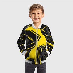 Бомбер детский Абстракция Город, цвет: 3D-белый — фото 2
