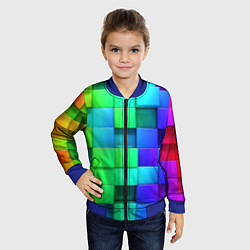 Бомбер детский Color geometrics pattern Vanguard, цвет: 3D-синий — фото 2