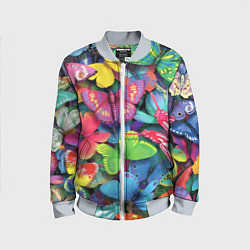 Детский бомбер Стая бабочек Pattern