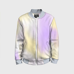 Детский бомбер Акварельный принт с желтым и фиолетовым цветами