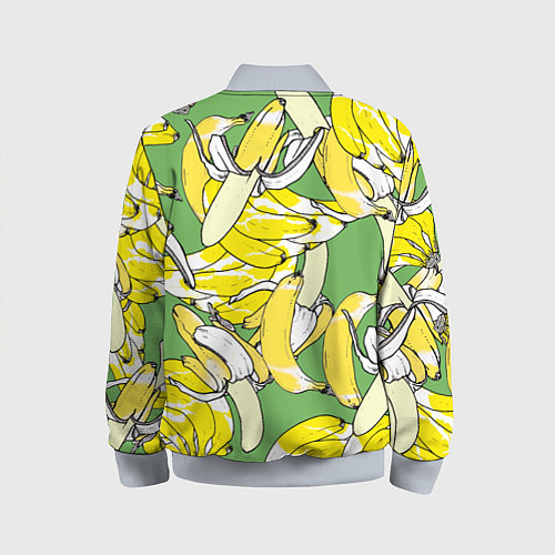 Детский бомбер Banana pattern Summer Food / 3D-Серый – фото 2