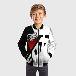 Бомбер детский FOX RACING - ФОКС ЧЕРНЫЙ И БЕЛЫЙ, цвет: 3D-черный — фото 2