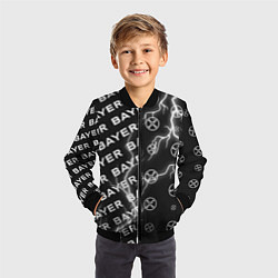 Бомбер детский BAYER - Молнии Паттерны, цвет: 3D-черный — фото 2