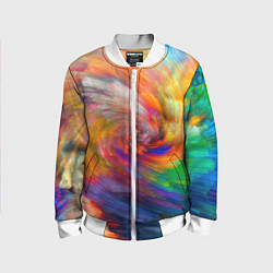 Бомбер детский MULTICOLORED SWIRLS, цвет: 3D-белый