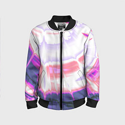 Бомбер детский Тай-дай Абстракция Tie-Dye, цвет: 3D-черный