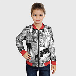 Бомбер детский Log Horizon pattern, цвет: 3D-красный — фото 2