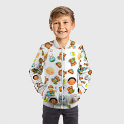 Бомбер детский TEXTURE OF CHILDRENS PICTURES, цвет: 3D-белый — фото 2