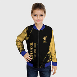 Бомбер детский Liverpool гранж, цвет: 3D-синий — фото 2