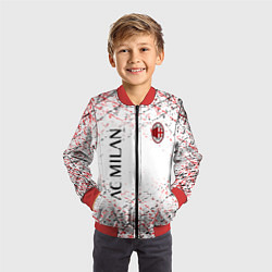 Бомбер детский Ac milan logo, цвет: 3D-красный — фото 2