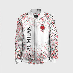 Бомбер детский Ac milan logo, цвет: 3D-белый