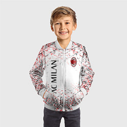 Бомбер детский Ac milan logo, цвет: 3D-белый — фото 2