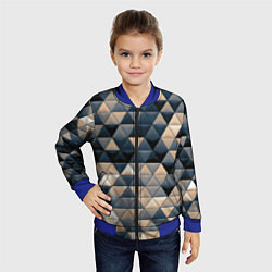 Бомбер детский Кибернетическая стена, цвет: 3D-синий — фото 2