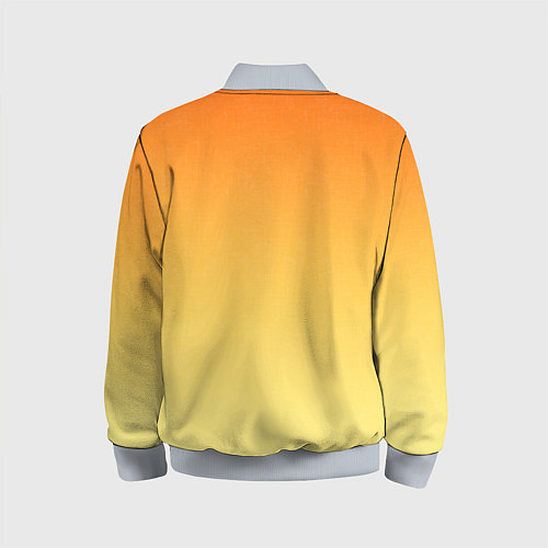 Детский бомбер Оранжевый, желтый градиент / 3D-Серый – фото 2