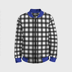 Бомбер детский Black and white trendy checkered pattern, цвет: 3D-синий