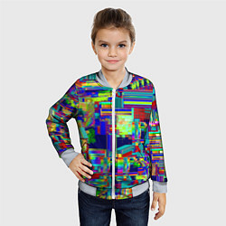 Бомбер детский Vanguard fractal pattern, цвет: 3D-серый — фото 2