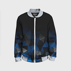 Бомбер детский Черно-синий геометрический, цвет: 3D-серый
