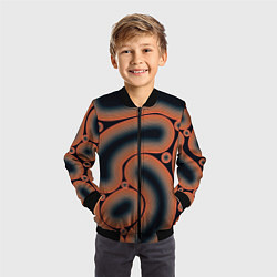 Бомбер детский Амебы Ржавчин, цвет: 3D-черный — фото 2
