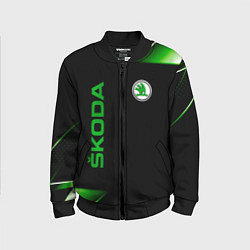 Бомбер детский Skoda Sport Абстракция, цвет: 3D-черный